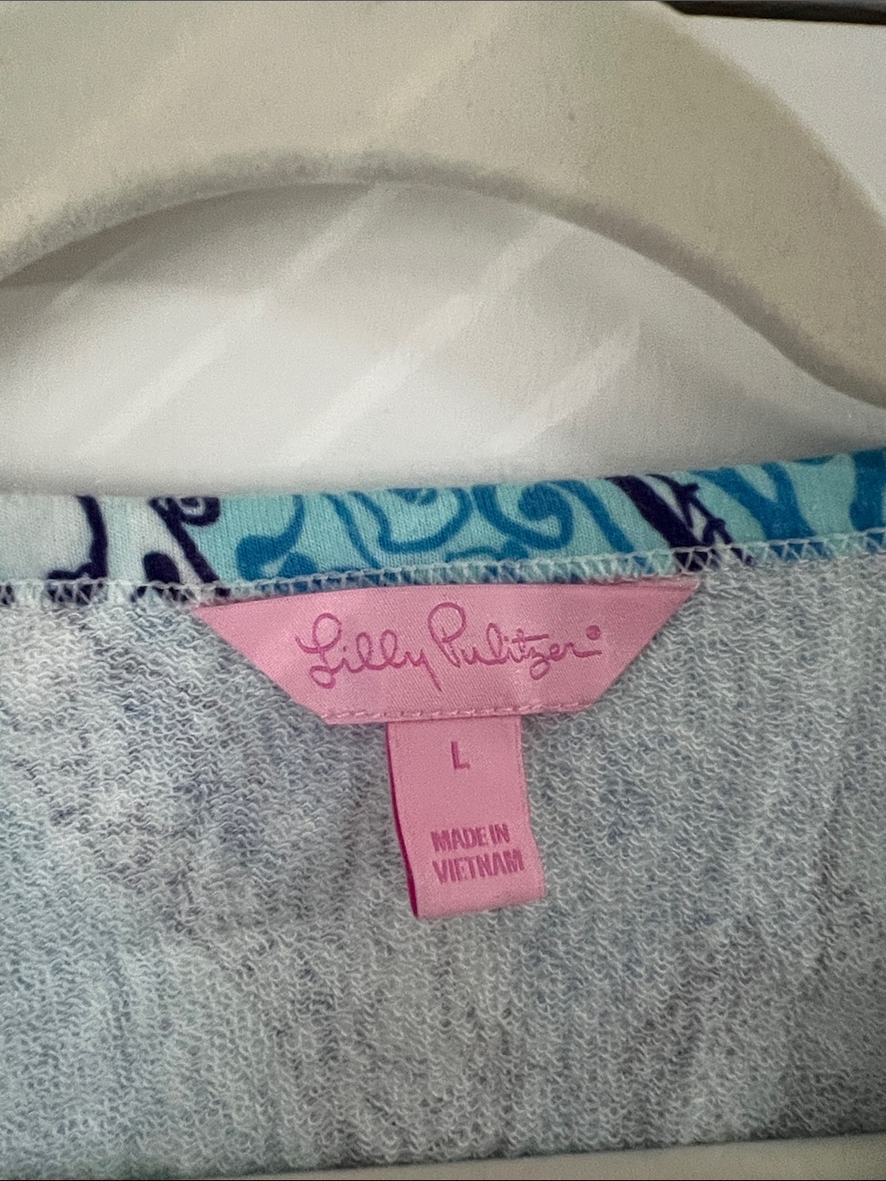 EUC Lilly Pulitzer Aqua Mermaid-Print Sweatshirt - Picture 2 of 3